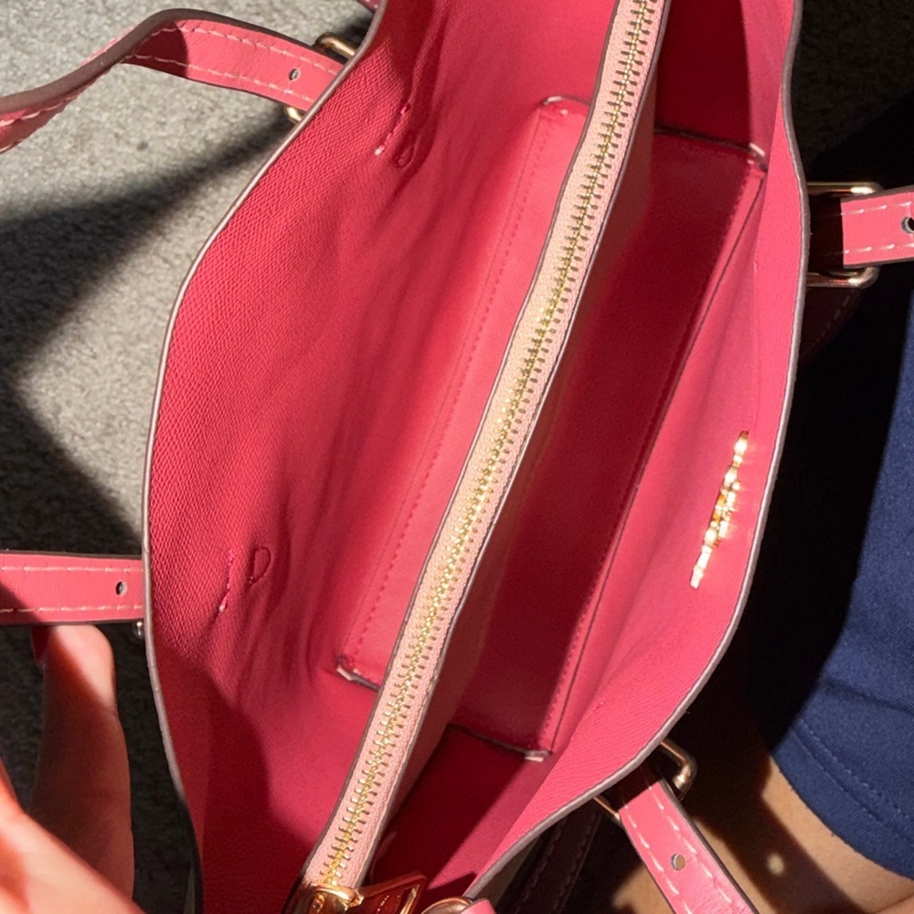 Coach Tan and Pink Heart Shoulder Bag - Picture 4 of 4